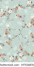 flower pattern design textile illustration