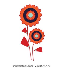 Flower Pattern Design with Vector Format