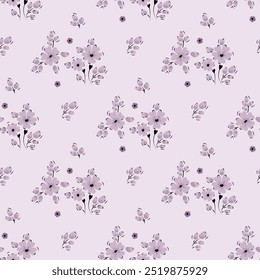 Flower pattern. Ditsy floral seamless pattern. Small little flower background. Repeat pattern. Ditsy print. Botanic surface design. Ditsy floral flower pattern for fashion, fabric, wrapping, decor