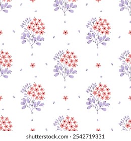 Flower pattern, Ditsy floral seamless pattern. Small little flower pattern background. Repeat pattern. Ditsy print. Liberty style. Tiny flower seamless design. Ditsy floral for fashion, texture, decor