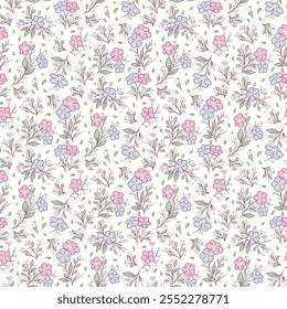 Patrón de flores, sucio patrón floral sin fisuras. Pequeño fondo de flores. Lindo patrón de repetición. Impresión sucia, diseño Pequeño de la superficie de la flor. Sucio floral para la moda, textura, tela, envoltura, decoración
