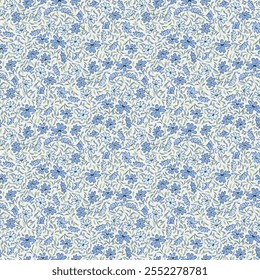 Blumen-Muster, ditsy florale nahtlose Muster. Kleiner, kleiner floraler Hintergrund. Nettes Wiederholungsmuster. Ditsy Print, kleine Blumenoberfläche Design. Ditsy Blumen für Mode, Textur, Stoff, Umhüllung, Dekor