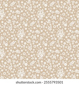 Flower pattern, ditsy floral seamless pattern. Cute small little flower background. Sweet repeat pattern. Ditsy print,  flower surface design. Ditsy floral for fashion, texture, fabric, wrap, decor