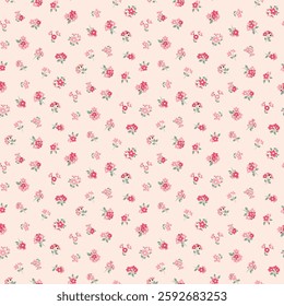 Flower pattern. Ditsy floral seamless pattern. Small little flower background. Repeat pattern. Ditsy print. Botanic surface design. Ditsy floral flower pattern for fashion, fabric, wrapping, decor