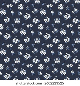 Flower pattern. Ditsy floral seamless pattern. Small little flower background. Hand draw pattern. Ditsy print. Wallpaper surface design. Ditsy floral flower pattern for fashion, fabric, wrapping