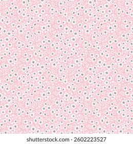 Flower pattern. Ditsy floral seamless pattern. Small little flower background. Hand draw pattern. Ditsy print. Wallpaper surface design. Ditsy floral flower pattern for fashion, fabric, wrapping
