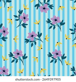 Padrão de flor, flor ditsy, padrão sem emenda floral ditsy, flor pequena em fundo claro, impressão floral minúscula, fofo, impressão, estilo de liberdade, repetir design de padrão para moda, tecido, envoltório, decoração