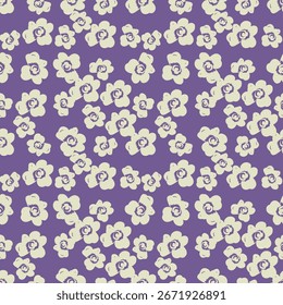 Flower pattern. Ditsy floral seamless pattern. Small little flower background. Repeat pattern. Ditsy print. Botanic surface design. Ditsy floral flower pattern for fashion, fabric, wrapping, decor
