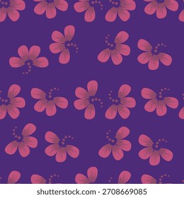 Patrón de flores, sucio patrón floral sin fisuras. Pequeño fondo de flores. Repita el patrón. Impresión sucia. Diseño de la superficie botánica. Patrón floral sucio de la flor para la moda, tela, envoltura, decoración
