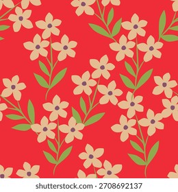 Flower pattern, ditsy floral seamless pattern. Small little flower background. Repeat pattern. Ditsy print. Botanic surface design. Ditsy floral flower pattern for fashion, fabric, wrapping, decor
