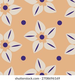 Flower pattern, ditsy floral seamless pattern. Small little flower background. Repeat pattern. Ditsy print. Botanic surface design. Ditsy floral flower pattern for fashion, fabric, wrapping, decor
