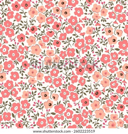 Flower pattern. Ditsy floral seamless pattern. Small little flower background. Hand draw pattern. Ditsy print. Wallpaper surface design. Ditsy floral flower pattern for fashion, fabric, wrapping
