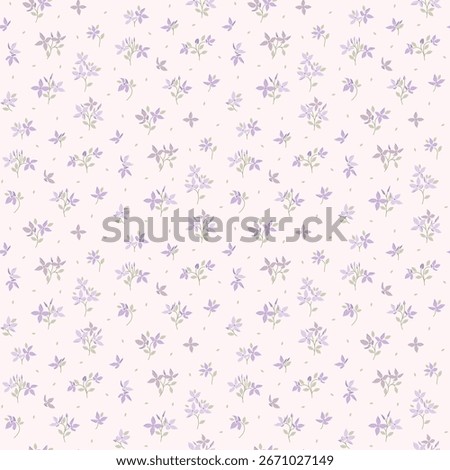 Flower pattern. Ditsy floral seamless pattern. Small little flower background. Repeat pattern. Ditsy print. Botanic surface design. Ditsy floral flower pattern for fashion, fabric, wrapping, decor