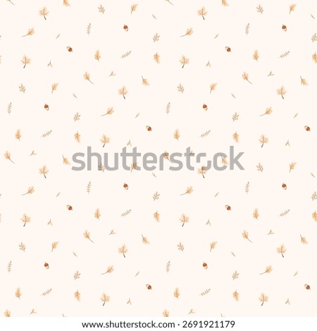 Flower pattern, ditsy floral seamless pattern. Hand drawn flower background. Small repeat pattern. Ditsy print. Cute botanic design. Ditsy floral flower pattern for fashion, fabric, textile, wallpaper