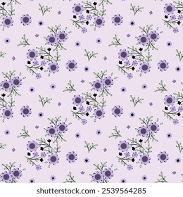 Patrón floral, patrón floral sucio. Pequeño patrón de flores de fondo. Repita el patrón. Sucio estampado de flores sin costuras. Estilo Liberty. Diseño de la superficie. Ditsy floral para la moda, textil, abrigo, decoración