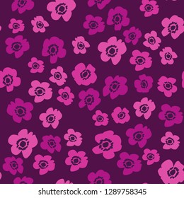 Flower Pattern. Endless Background. Seamless