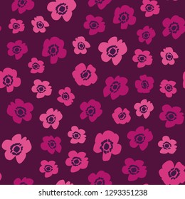 Flower Pattern. Endless Background. Seamless