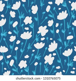 Flower Pattern. Endless Background. Seamless