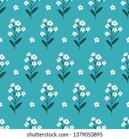 Flower Pattern. Endless Background. Seamless