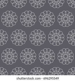 Flower Pattern. Endless Background. Seamless Ornaments