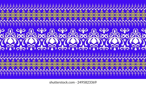 Flower Pattern Ethnic Geometric native tribal boho motif aztec textile fabric carpet mandalas African