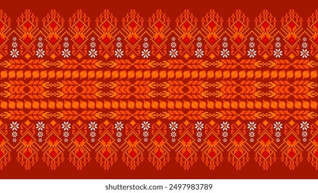 Flower Pattern Ethnic Geometric native tribal boho motif aztec textile fabric carpet mandalas African
