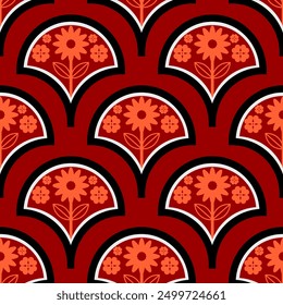Patrón de flores Étnico Geométrico nativo tribal boho motivo azteca tela tela alfombra mandalas africano
