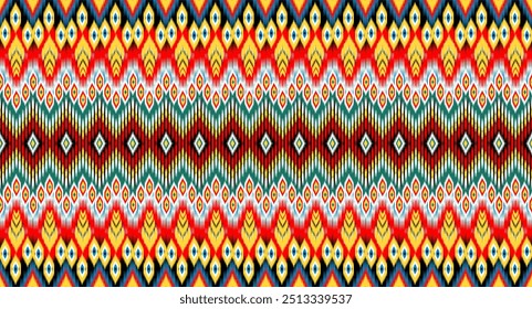 at Flower Pattern Ethnic Geometric native tribal boho motif aztec textile fabric carpet mandalas African