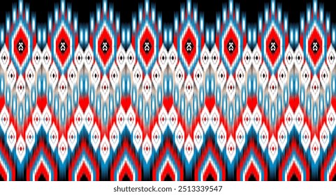 at Flower Pattern Ethnic Geometric native tribal boho motif aztec textile fabric carpet mandalas African