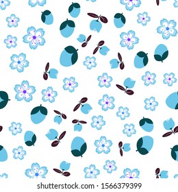 Flower pattern. For fabric, baby clothes, background, textile, wrapping paper and other decoration. Vector seamless pattern EPS 10