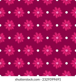 flower pattern fabric with circle 