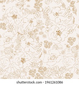 Flower Pattern Floral Pattern Flower Drawing Stock Vector (Royalty Free ...