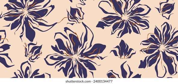 flower pattern, floral pattern, geometric pattern, abstract pattern. vector illustration