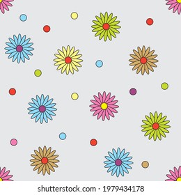 Flower pattern. Floral seamless background for fashion prints.