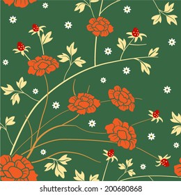 Flower pattern. Floral seamless background