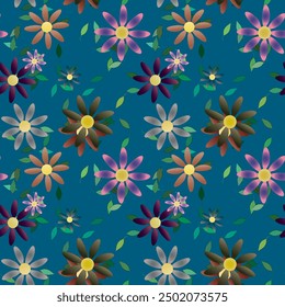 Patrón de flores, Vector floral, patrón sin fisuras, fondos de la naturaleza, acuarela de flores, Formas de Vector, flores de Vector, Fondo de pantalla sin fisuras, fondo de flores, fondo de hojas