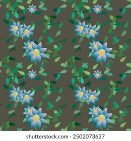 Patrón de flores, primavera de flores, textura sin fisuras, diseño de patrón, Vector de flores, hoja aislada, ornamentos Vector, diseño floral, patrón floral sin fisuras, Vector sin fisuras, hojas Vector