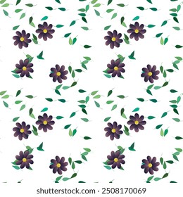 Patrón de flores, acuarela de flores, Vector de flores, primavera de flores, patrón de hojas, diseño de Vector, flores aisladas, fondos de la naturaleza, diseño floral, hoja aislada, diseño de fondo