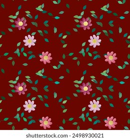 Flower pattern, flowers watercolor, flowers vectors, vector pattern, backgrounds and textures, seamless pattern vector, floral patterns, seamless texture, floral background, leaf silhouette