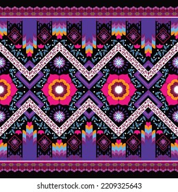 Flower pattern geometric pattern. Background texture in geometric ornamental style. Embroidery for fashion textile and fabric,carpet,wallpaper,clothing,wrapping,batik,fabric,silk.