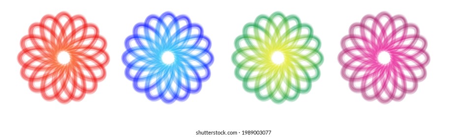 flower pattern gradient vector art bluer