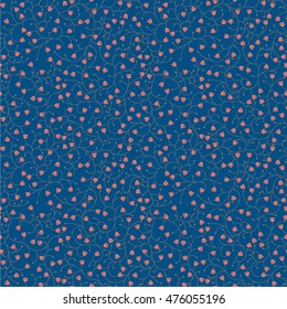 Flower pattern. Graphic vector design. Seamless background. Dark.