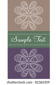 Flower pattern greeting card