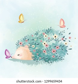 Flower Pattern Hedgehog