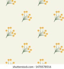 Flower pattern in hight quality ready for textile, paper or web design. Wild forest flowers seamless pattern. Colorful design. Vector illustration.