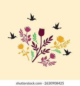 Ícone de padrão de flor - Design floral contínuo e plano de fundo decorativo