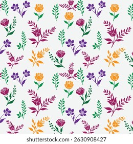 Flower Pattern Icon - Seamless Floral Design and Decorative Background