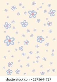 flower pattern illusrration  vintage style