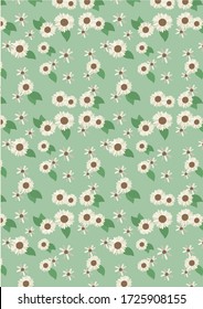 Patrón de flores Ilustración Fondo de arte
