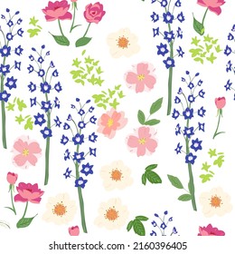 flower pattern, flower illustration, cute flowers vector